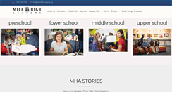 Desktop Screenshot of milehighacademy.org